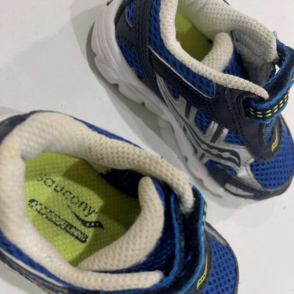 Saucony Baby Ride 6 Boys Size 5 Navy Blue LOT of 2 Leather Rubber Slip On Shoes - Picture 12 of 14